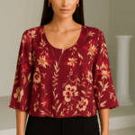 Блуза со цветови