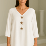 Блуза со детал ѕвезди