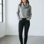 Џемпер со широка ролка